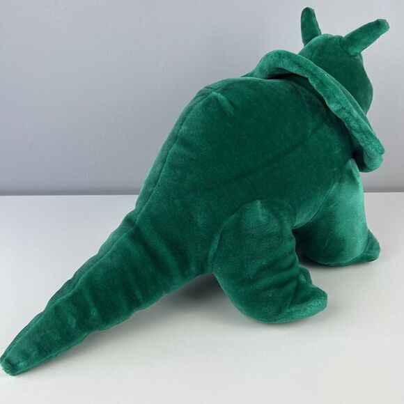 Vintage Gerber Precious Plush Triceratops Green Dinosaur Stuffed Animal - Picture 4 of 8